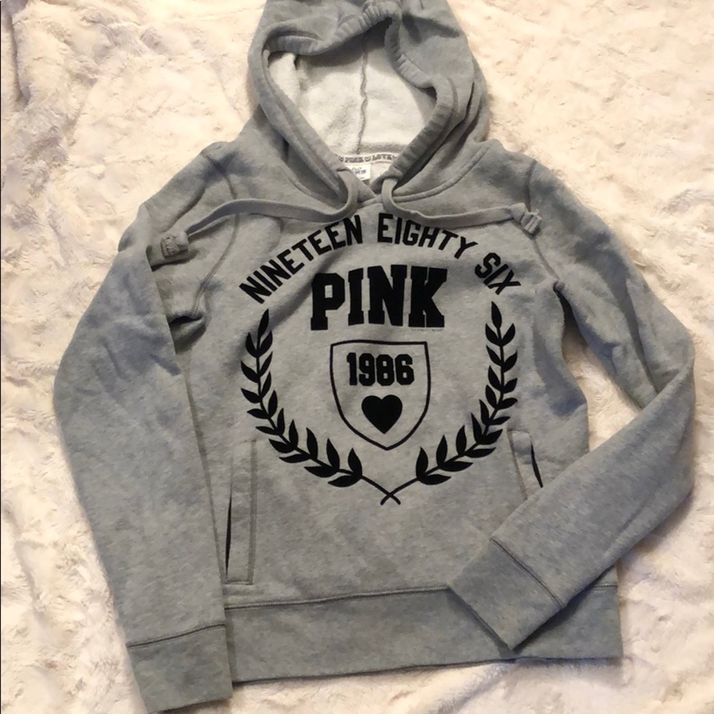 Victoria’s Secret Pink gray pullover hoodie